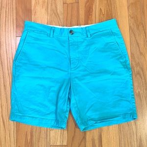 Turquoise blue shorts (32” waist, 8-9” inseam)
